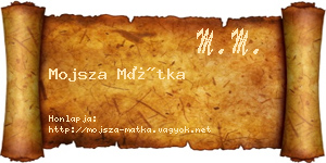 Mojsza Mátka névjegykártya